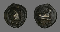 Quadrans (Coin) Depicting the Hero Hercules by Ancient Roman