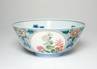 Bowl with Peonies and Chrysanthemums