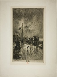 Disembarkation in England by Félix Hilaire Buhot