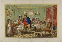 Farmer Giles & His Wife Shewing off their Daughter Betty to their Neighbors, on her Return from School by James Gillray