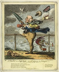 A Tailor in a High Wind by George Cruikshank