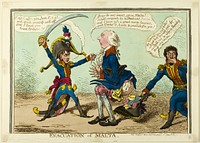 Evacuation of Malta by James Gillray