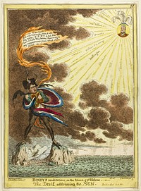 Boney's Meditations on the Island of St. Helena by George Cruikshank