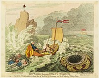 Britannia Between Scylla and Charybdis by James Gillray