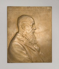 Plaque depicting George A. Lucas, Esq. by V. D. Brenner, Sr.