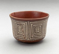 Bowl with Repeated Concentric Squared Motifs by Nazca