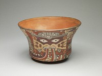 Small Bowl Depicting Costumed Ritual Performer by Nazca