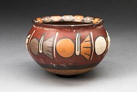 Bowl with a Horizontal Band of Repeated Abstract Motifs by Nazca