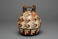 Bridge Vessel Depicting Abstract Motifs, Likely Beans or Seeds by Nazca