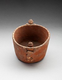 Straight-Sided Bowl with Modeled Figures in Interior and Climbing Sides by Inca