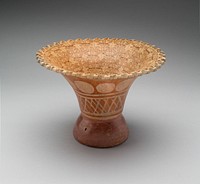 Flaring Bowl with Repeating Pattern of Abstract Figures by Moche