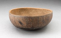 Bowl with Incised and Painted Textile-Like Motifs by Inca
