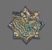 Star-Shaped Tile with Phoenix by Islamic