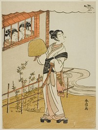 (Facsimile) The Fourth Month (Uzuki), from the series "Popular Versions of Immortal Poets in Four Seasons (Fuzoku shiki kasen)" by Suzuki Harunobu
