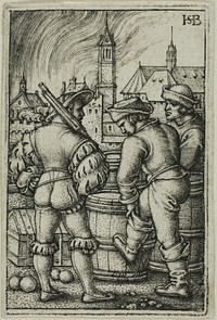 The Guard Near the Powder Casks by Hans Sebald Beham