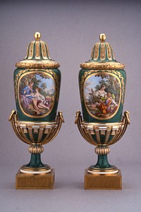 Pair of Vases (Vases à Pied de Globe) by Manufacture nationale de Sèvres (Manufacturer)