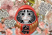 Daruma, a traditional Japanese doll illustration