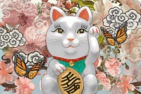 Japanese Maneki Neko figurine illustration