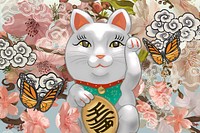 Japanese Maneki Neko figurine illustration