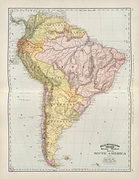 Rand, McNally & Co.'s indexed atlas of the world map of South America