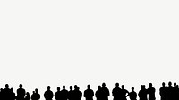 Crowd silhouette border background   psd