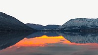 Sunset reflection, border background   psd