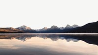 Panoramic lake landscape border background   psd