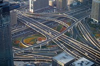 City highway road, top view.