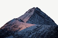 Snowy mountain peak border background   psd