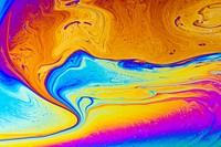 Soap film, colorful pouring art.