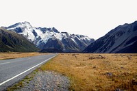 Mountain & road, border background   image