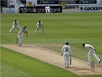 Cricket game. Headingley, Leeds, UK. 11 July 2009.