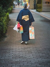 Kimono traditional Japanese culture costume.