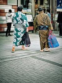 Sumo wrestlers yukata, Tokyo, Japan.