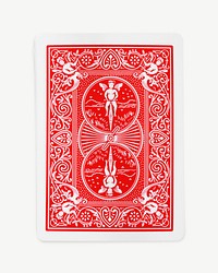 Red poker card collage element psd