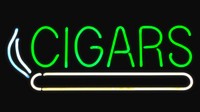 Cigars neon sign isolated design