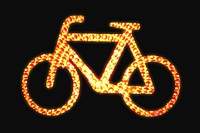 Neon bike sign isolated design