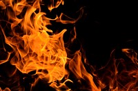 Blazing flame background, fire image psd