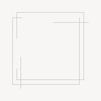 Minimal square frame, geometric design vector