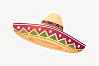 Colorful Mexican sombrero hat illustration element vector