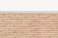 Plank wood floor border graphic vector