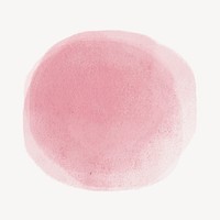 Pink watercolor circle collage element psd