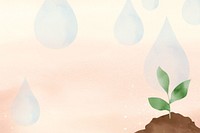 Reforestation watercolor background, aesthetic design