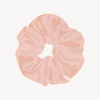 Pink scrunchie collage element vector