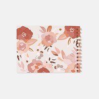 Aesthetic floral notebook collage element vector