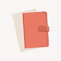 Journal notebook collage element vector