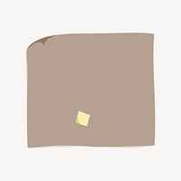 Brown paper vector illustration collage element 