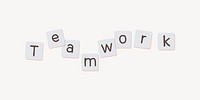 Teamwork word vector illustration collage element 