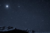 Starry sky background, night landscape image