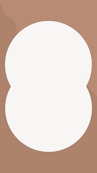 Brown frame mobile wallpaper, overlapping circles vector